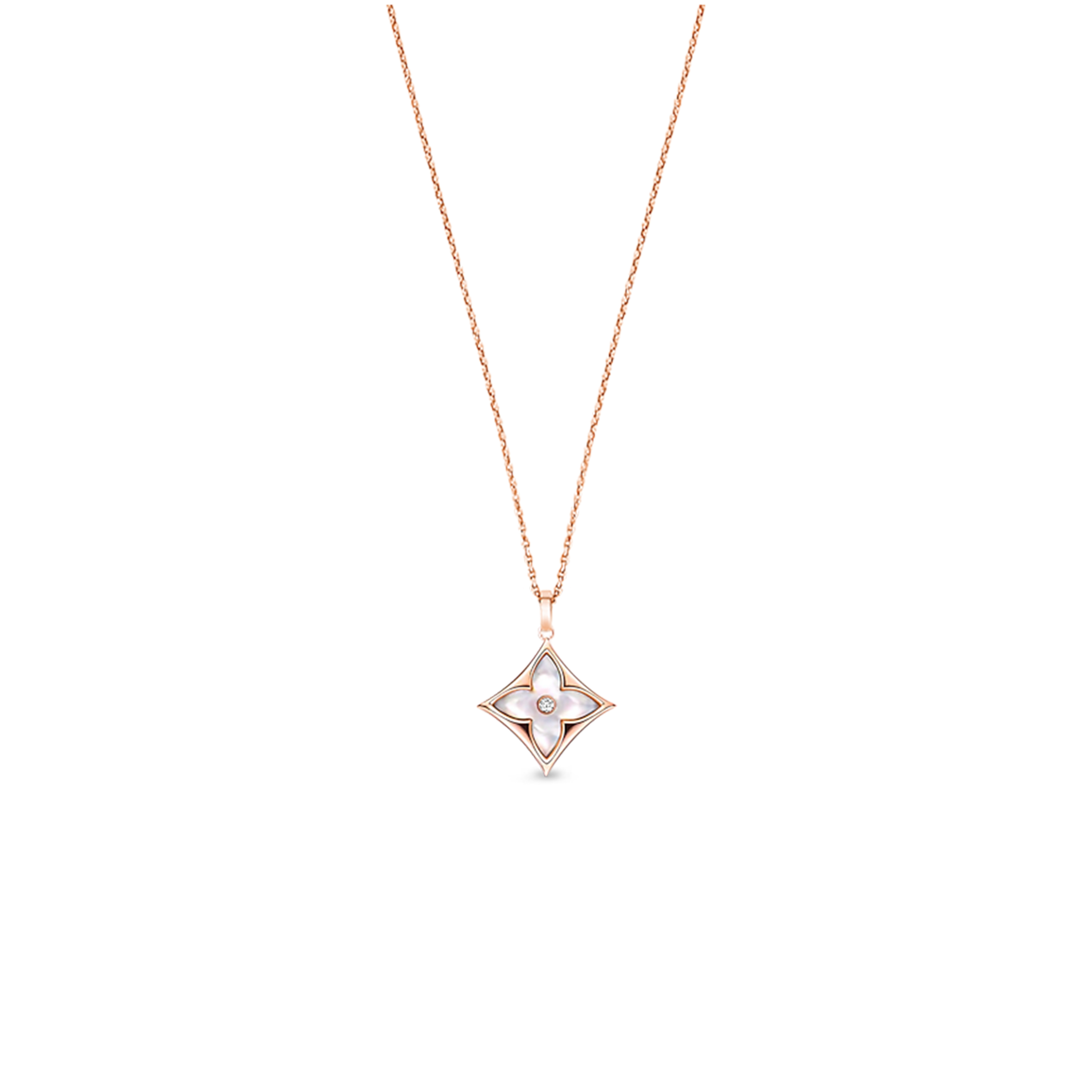 LOUIS VUITTON COLOUR BLOSSOM XL MEDALLION, PINK GOLD, WHITE MOTHER-OF-PEARL AND DIAMOND Q93896 LOUIS VUITTON COLOUR BLOSSOM XL MEDALLION, PINK GOLD, WHITE MOTHER-OF-PEARL AND DIAMOND Q93896